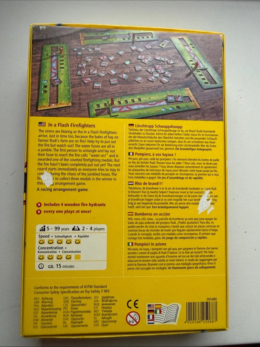 HABA In a Flash Firefighters Kids Game - Yellow